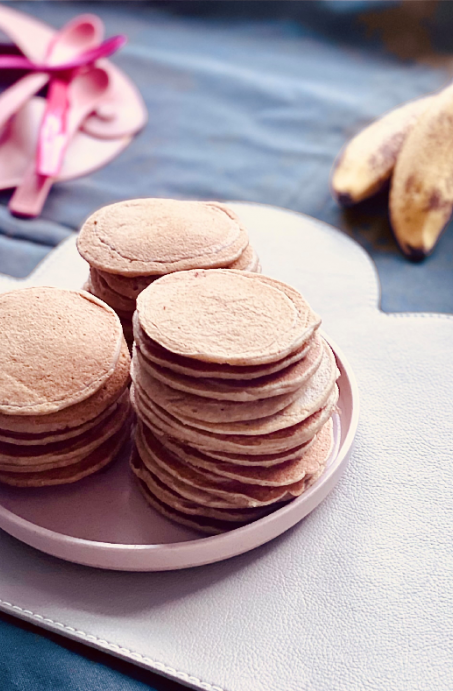 Vegane Baby Bananen Pancakes | gesund, ohne Ei, ohne Zucker