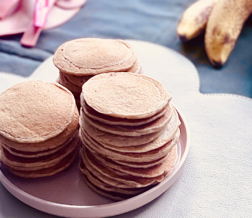 Vegane Baby Bananen Pancakes | gesund, ohne Ei, ohne Zucker
